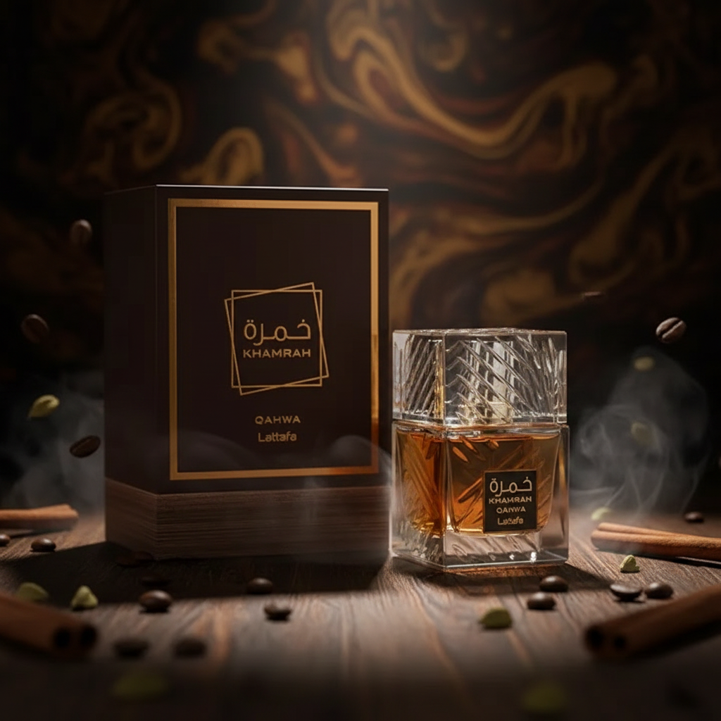 Lattafa Khamrah Qahwa Eau de Parfum 100 ml, parfum gourmand café et vanille