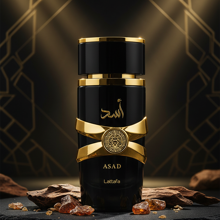 Lattafa Asad Eau de Parfum Homme 100 ml, parfum épicé ambré boisé et vanillé