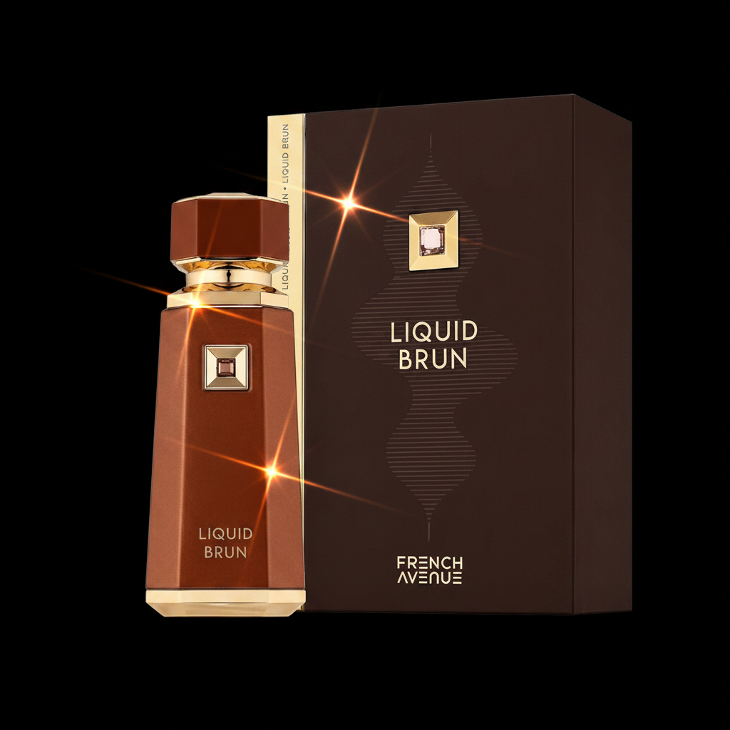 French Avenue Liquid Brun – Fond Noir Luxe