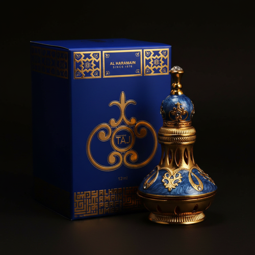 Al Haramain Taj – Huile de Parfum Unisexe 12ml – parfum, flacon et présentation