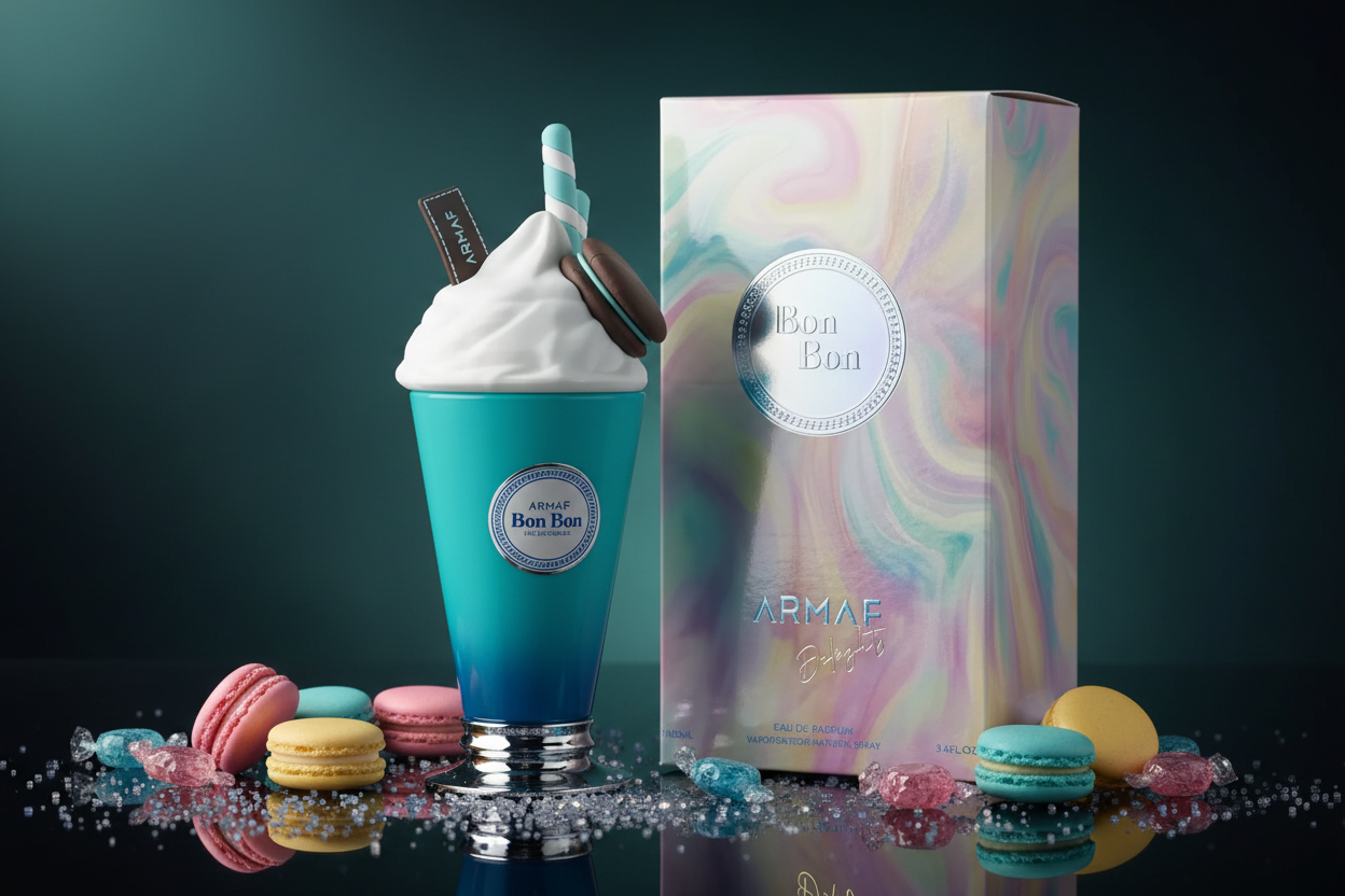 Armaf Bon Bon 100ml – flacon eau de parfum fond sombre