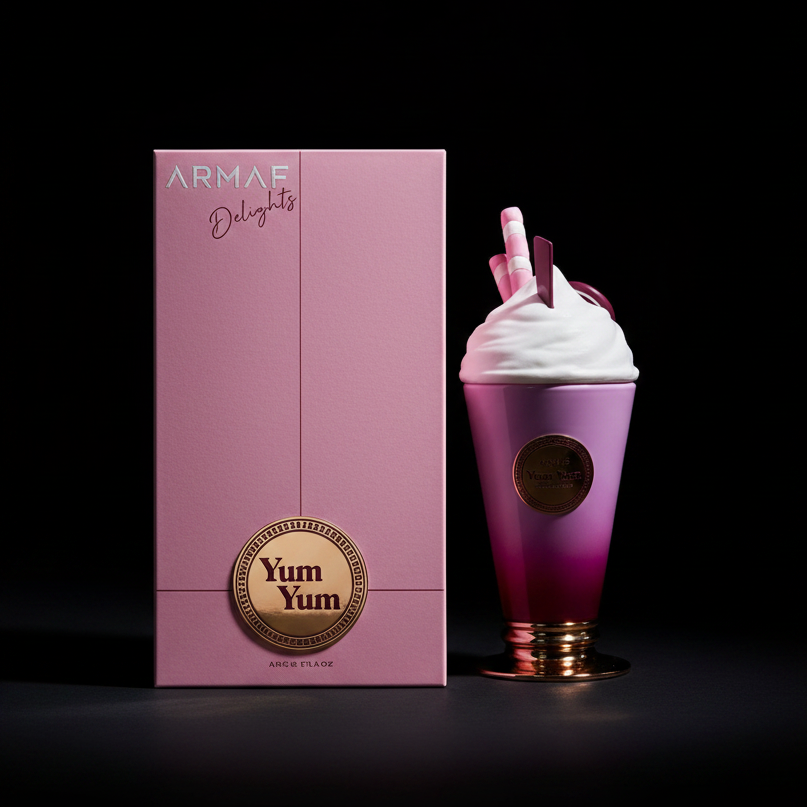 Yum Yum Armaf Eau de Parfum 100ml flacon milkshake rose violet médaillon doré