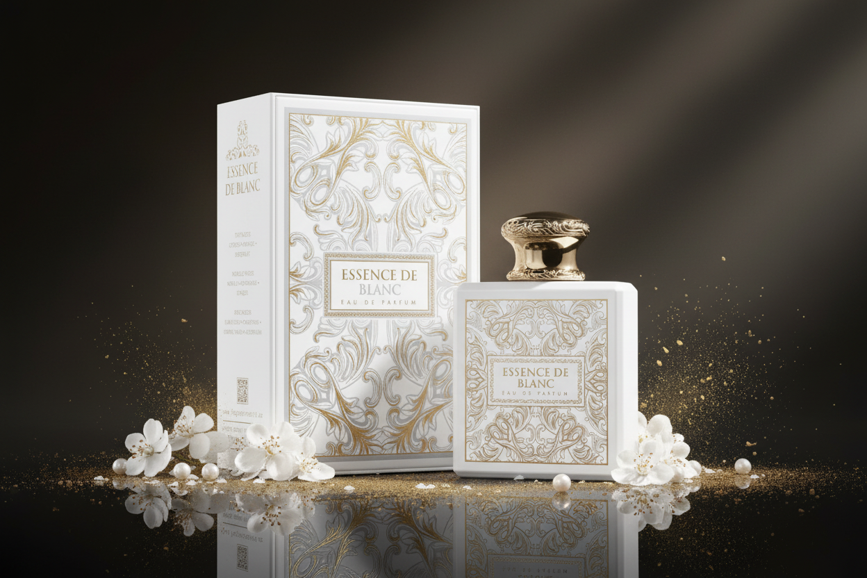 Essence de Blanc 100ml – flacon eau de parfum fond noir