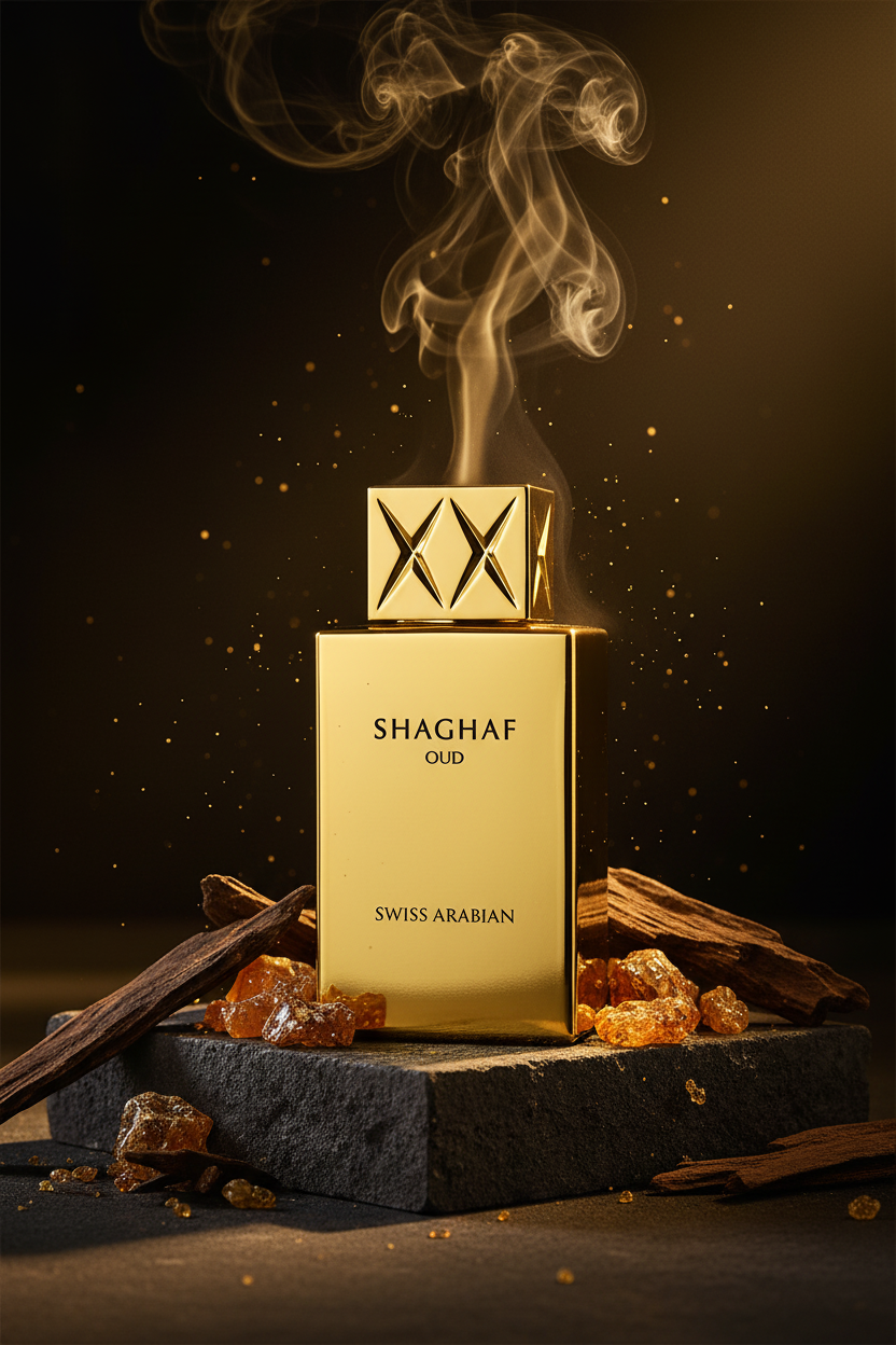 Swiss Arabian Shaghaf Oud - Photo éditoriale luxe