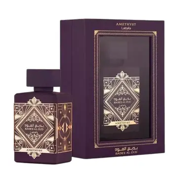 Lattafa Badee Al Oud Amethyst 100ml - Flacon prune et or