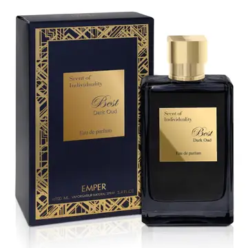 Emper Best Dark Oud 100ml - Flacon noir et or Art Déco