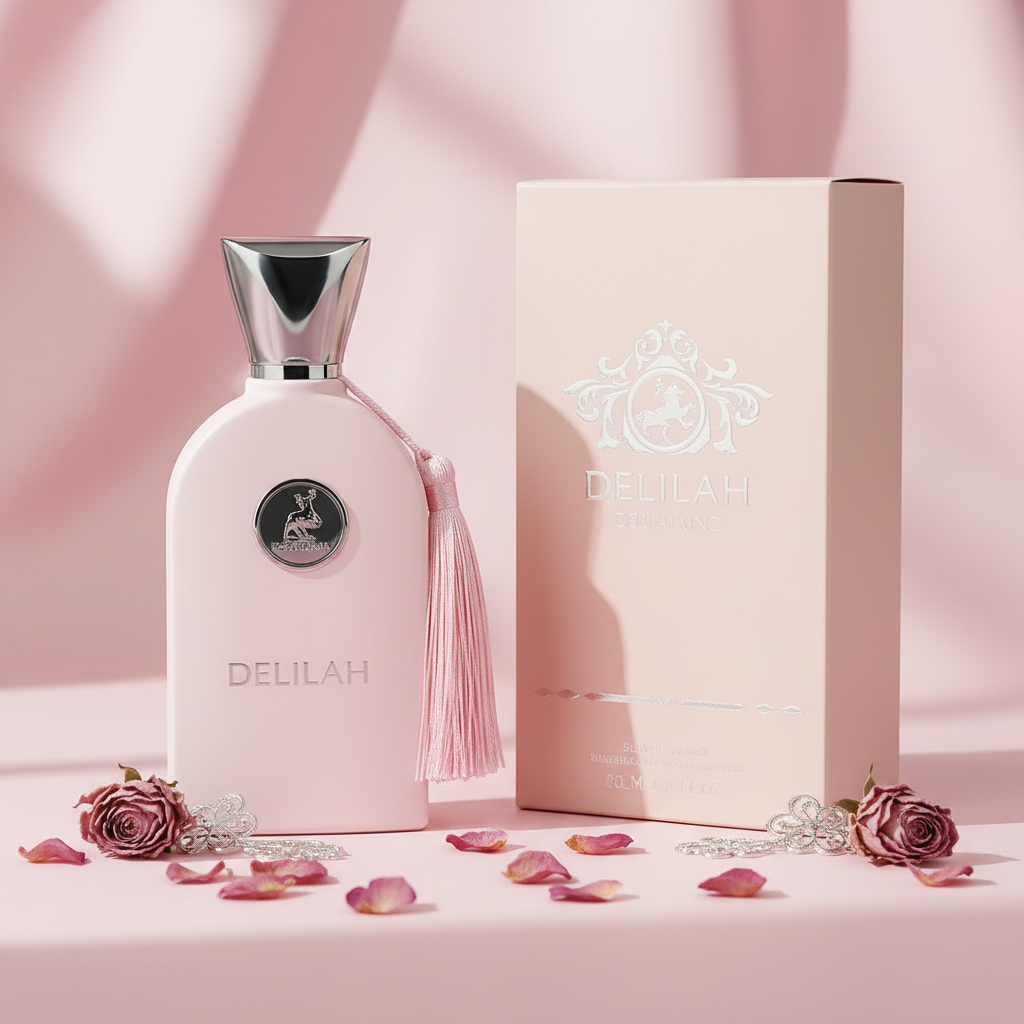 Maison Alhambra Délilah Pour Femme EDP 100ml – fond rose poudré studio luxe féminin