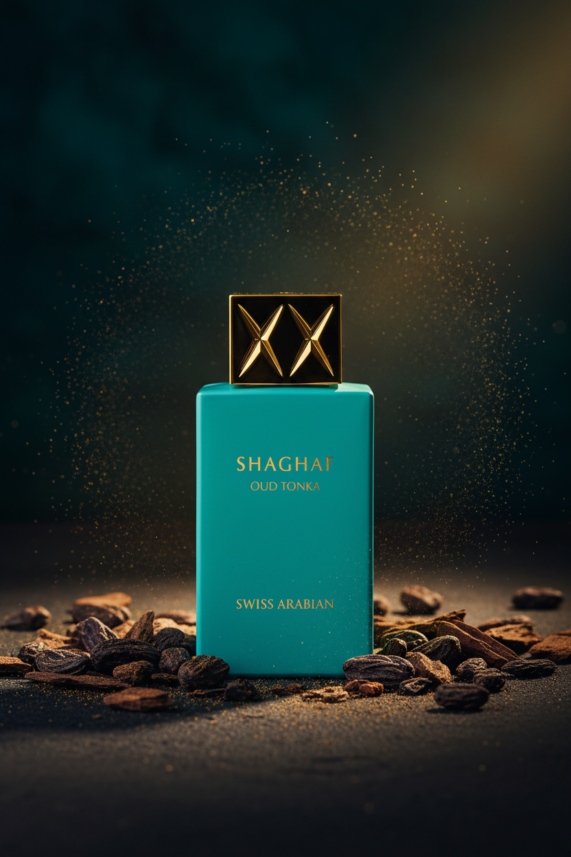 Swiss Arabian Shaghaf Oud Tonka - Photo éditoriale luxe