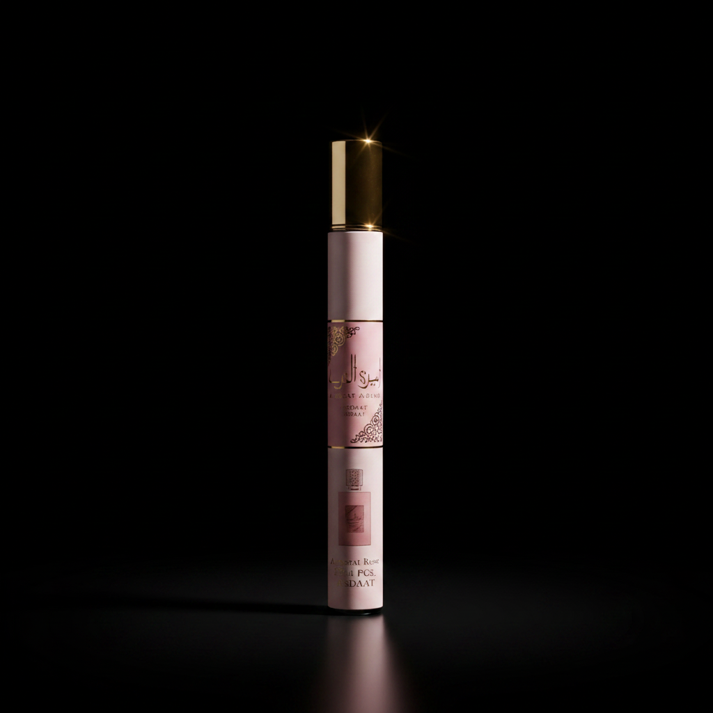 Ameerat Rose Lattafa Eau de Parfum 35ml flacon stylo rose poudéré bouchon doré