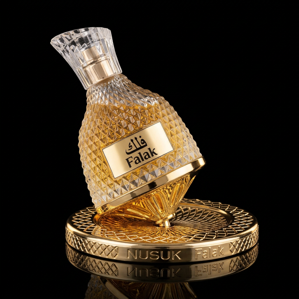 Flacon Nusuk Falak eau de parfum unisexe 100 ml, parfum gourmand caramel vanille praliné