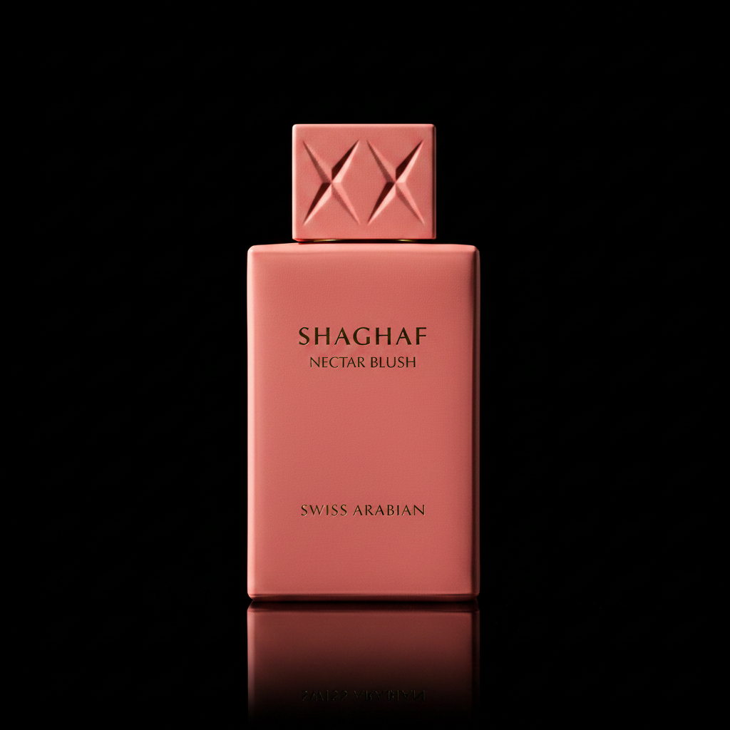 Swiss Arabian Shaghaf Nectar Blush fond noir
