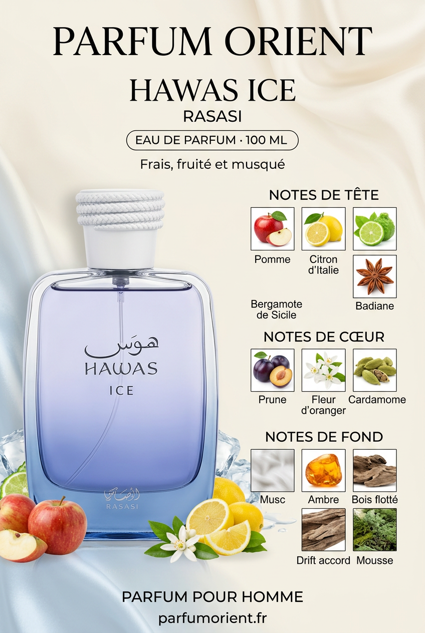 Visuel Instagram Hawas Ice pour Parfum Orient