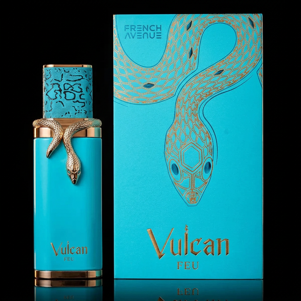 French Avenue Vulcan Feu 100 ml avec son coffret – parfum unisexe fruité et épicé