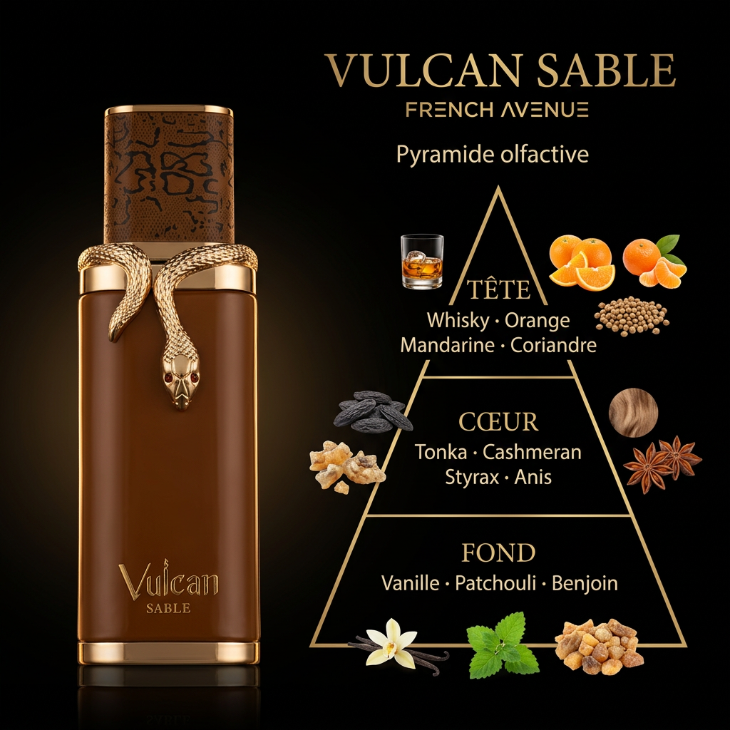 Vulcan Sable avec triangle olfactif noir et doré